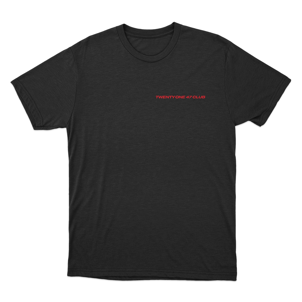 Twenty One 47 Club Logo Unisex T Shirt Black Twenty One 47 Club Logo Unisex T Shirt Black