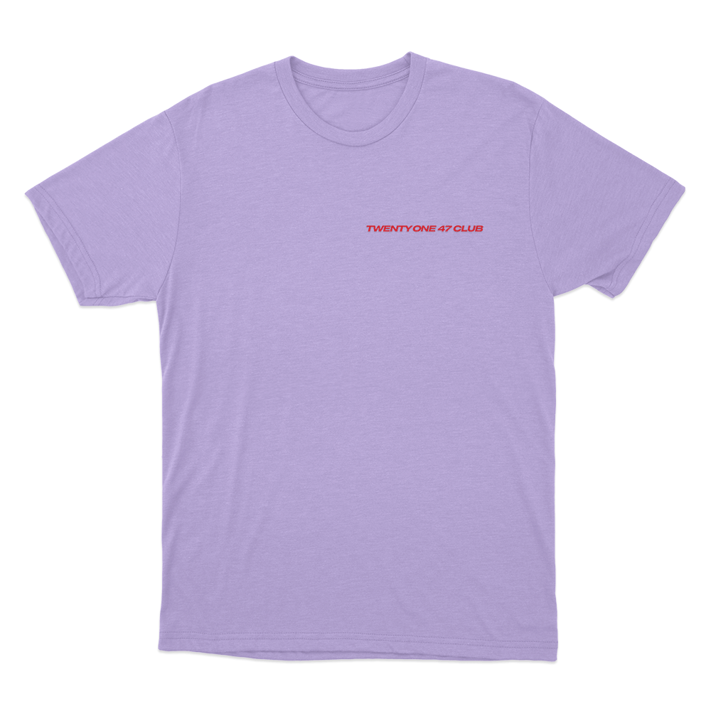Twenty One 47 Club Logo Unisex T Shirt Purple Twenty One 47 Club Logo Unisex T Shirt Purple