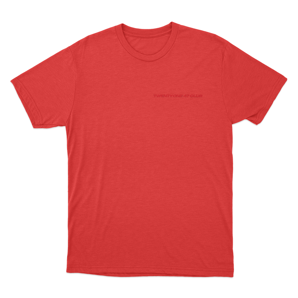 Twenty One 47 Club Logo Unisex T Shirt Red Twenty One 47 Club Logo Unisex T Shirt Red