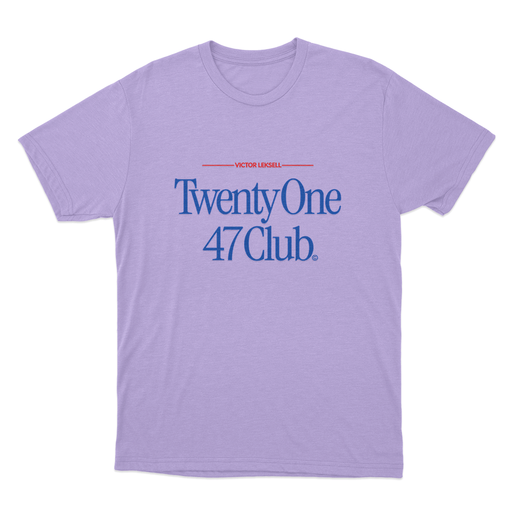 TwentyOne 47 Club Unisex T Shirt Purple TwentyOne 47 Club Unisex T Shirt Purple