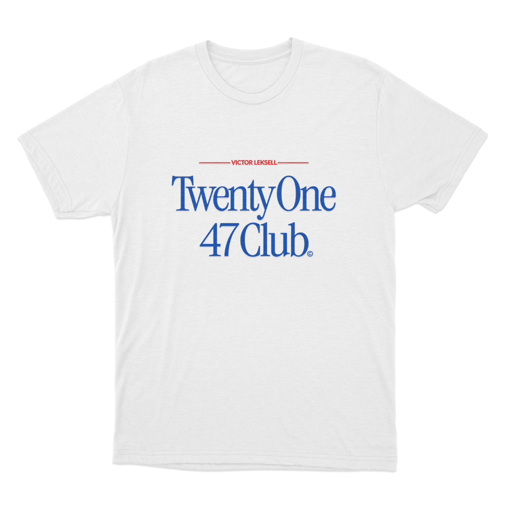 TwentyOne 47 Club Unisex T Shirt White TwentyOne 47 Club Unisex T Shirt White