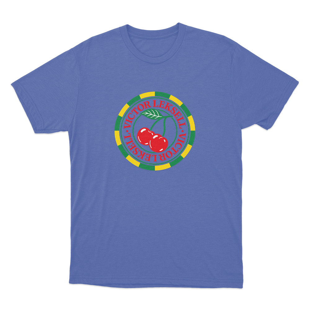 Victor Leksell Cherry Unisex T Shirt Blue Victor Leksell Cherry Unisex T Shirt Blue