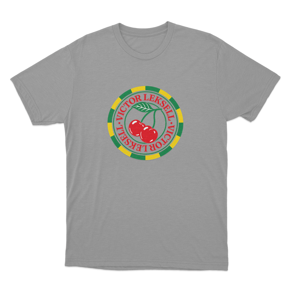 Victor Leksell Cherry Unisex T Shirt Grey Victor Leksell Cherry Unisex T Shirt Grey