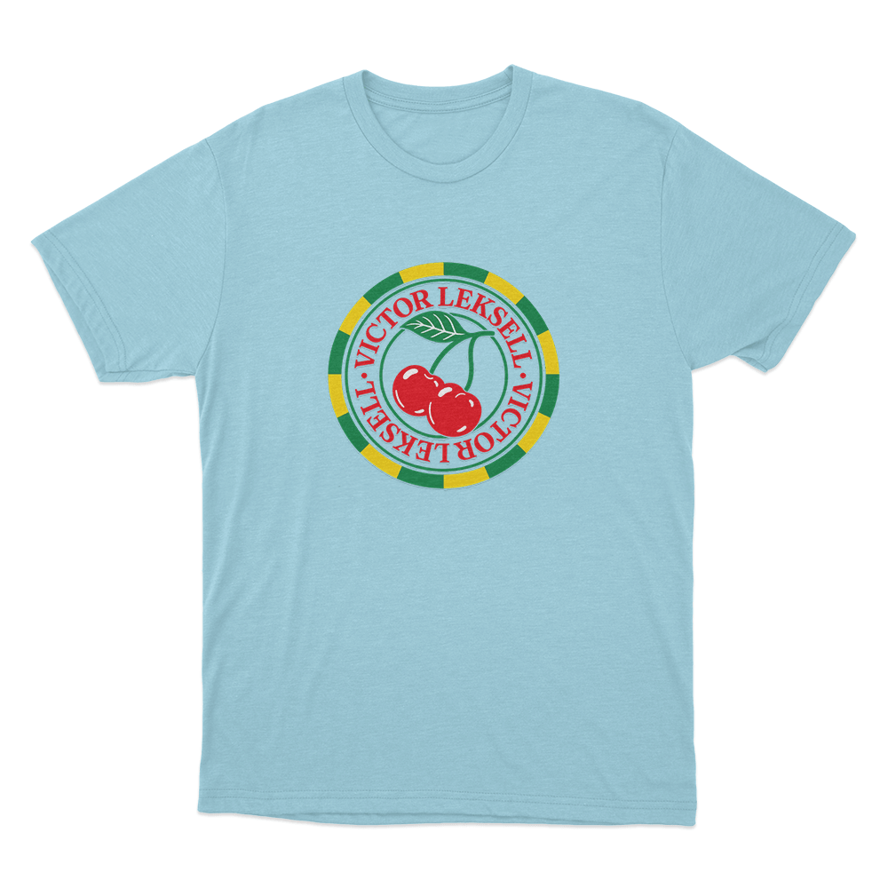 Victor Leksell Cherry Unisex T Shirt Sky Blue Victor Leksell Cherry Unisex T Shirt Sky Blue