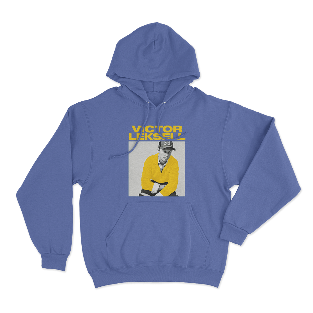 Victor Leksell Portrait Unisex Hoodie Blue Victor Leksell Portrait Unisex Hoodie Blue