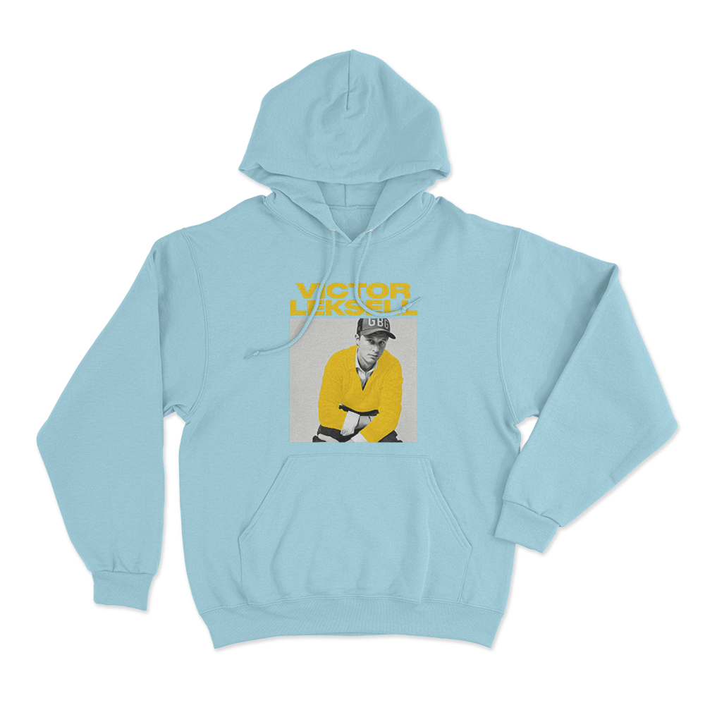 Victor Leksell Portrait Unisex Hoodie Sky Blue Victor Leksell Portrait Unisex Hoodie Sky Blue