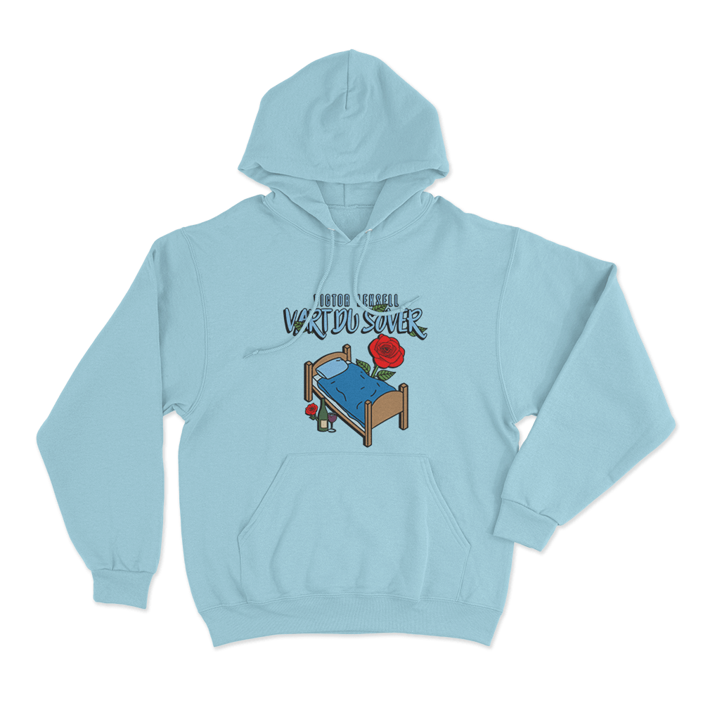 Victor Leksell Vart Du Sover Unisex Hoodie Sky Blue Victor Leksell Vart Du Sover Unisex Hoodie Sky Blue
