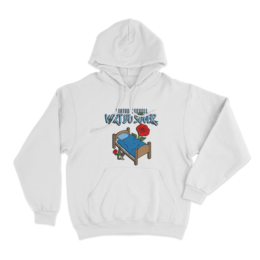 Victor Leksell Vart Du Sover Unisex Hoodie White Victor Leksell Vart Du Sover Unisex Hoodie White